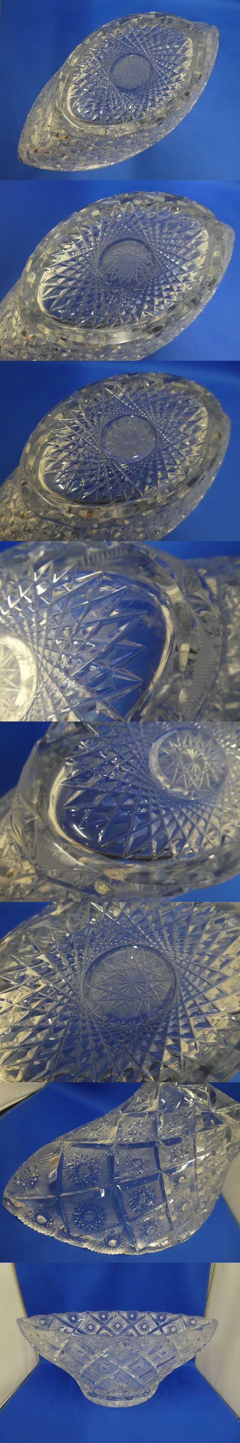 爆買い好評C01308★BOHEMIA GLASS ボヘミア クリスタル 500PK フラワーベース/高級シリーズ ガラス ハンドカット 大型 ボウル 花生け 工芸 置物 クリスタルガラス