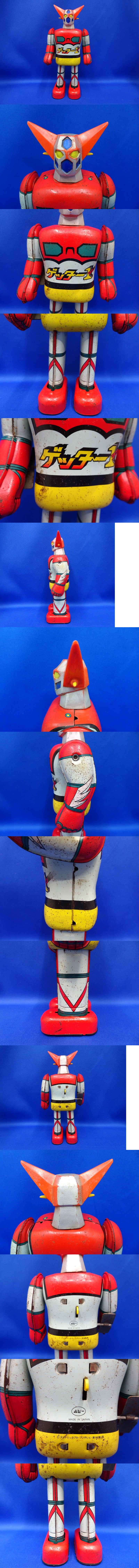 プA01949★ポピー あるくあるく『ゲッター1』ブリキ ゼンマイ ロボット / 歩行 レトロ ヴィンテージ 玩具