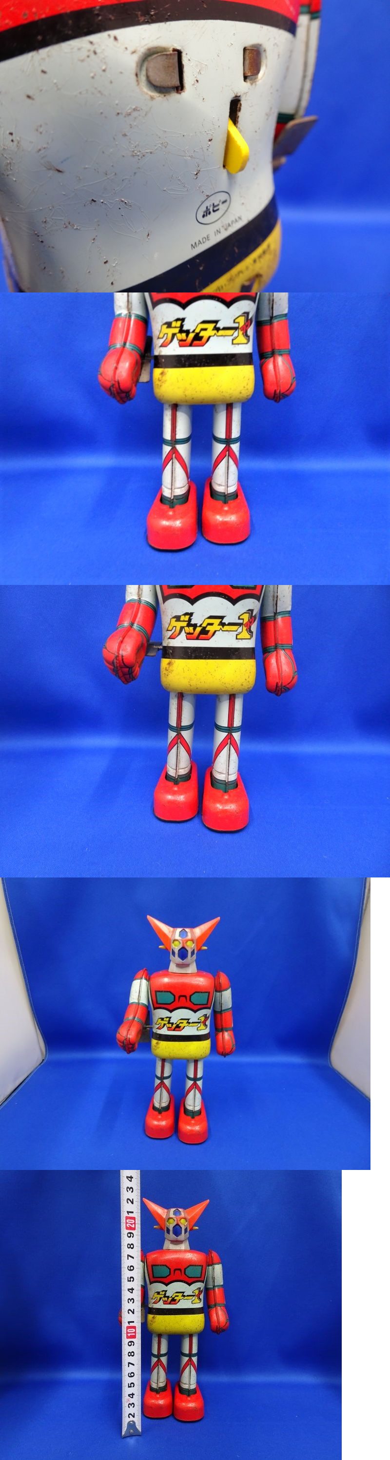 プA01949★ポピー あるくあるく『ゲッター1』ブリキ ゼンマイ ロボット / 歩行 レトロ ヴィンテージ 玩具