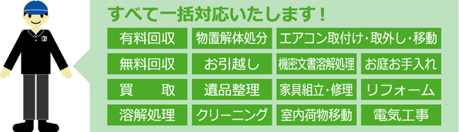 すべて一括対応いたします！