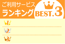 ご利用サービスランキング BEST.3